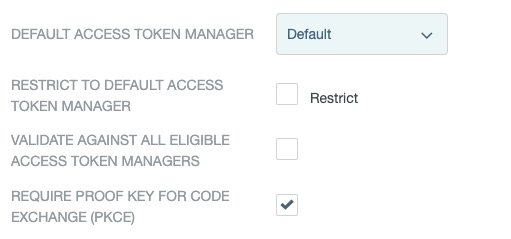 Enabling PKCE in the Active Directory OIDC token manager settings